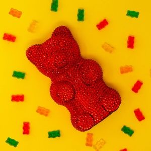 Rhinestone Gummy Bear Resin Pop Art Sculpture